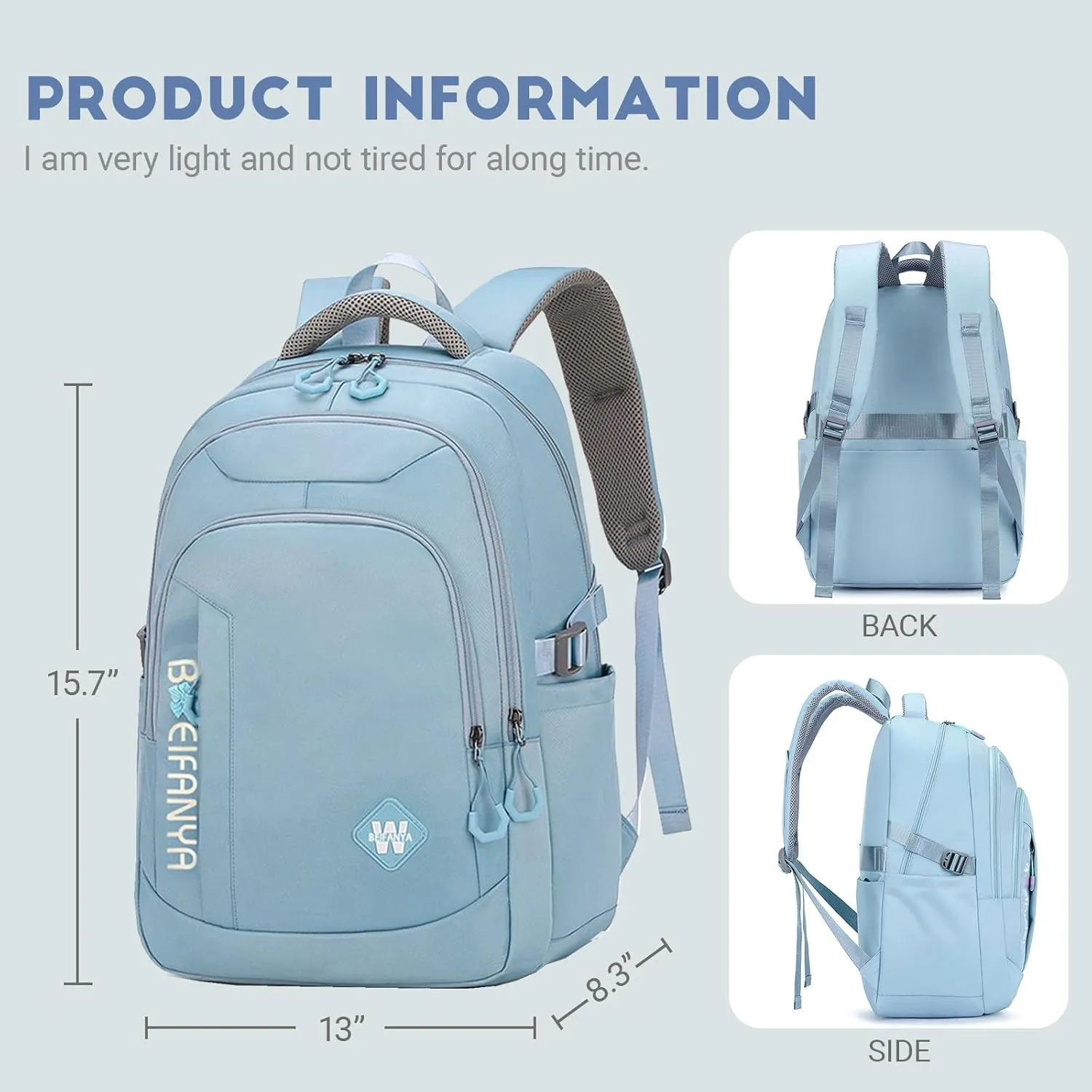 Kids Backpacks for School Teens Girls Cute Backpack for School Bookbag Women Travel Student Large Book Bag Boys, Blue