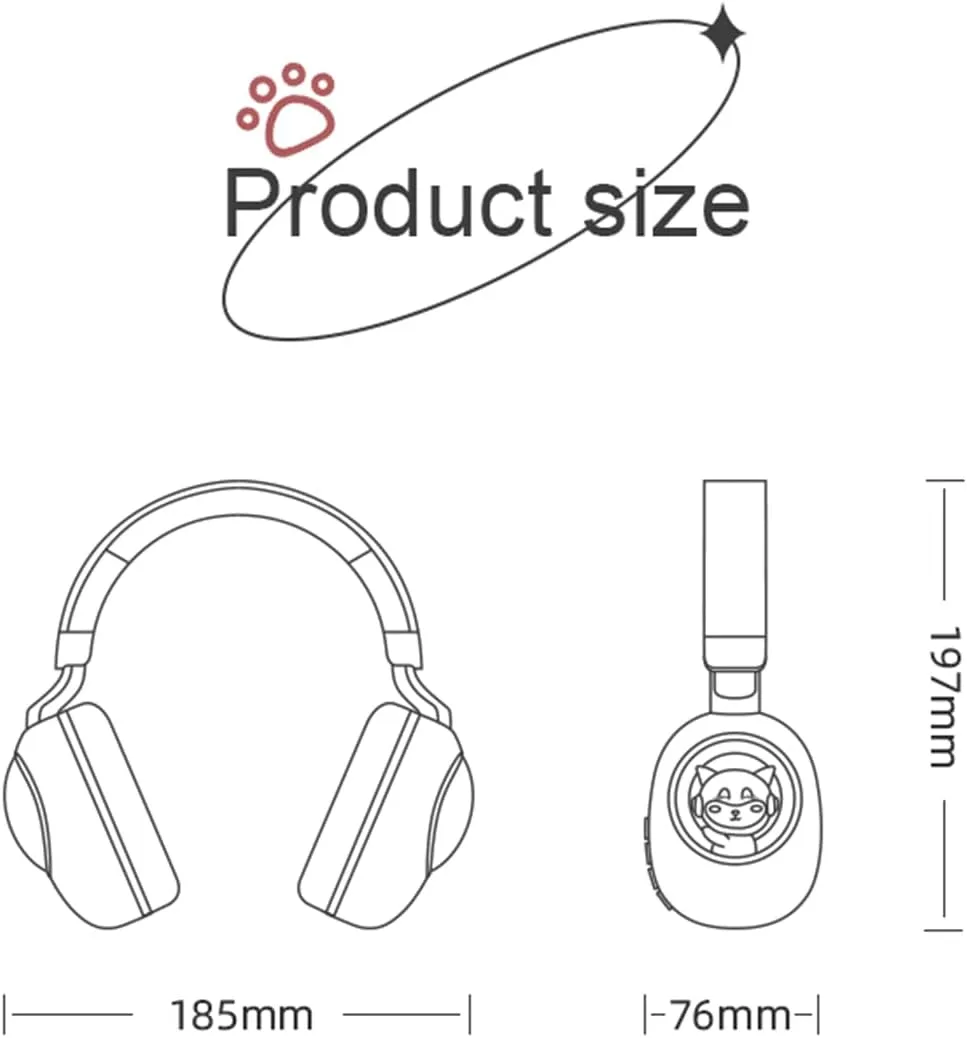 Kids Bluetooth Headphones - Light Up Cat Over Ear Kids Wireless Noise Cancelling Headphones with Microphone for Kids for School Gaming Headset Headphones for IPad Kindle Tablet PC Travel (Black Gold)