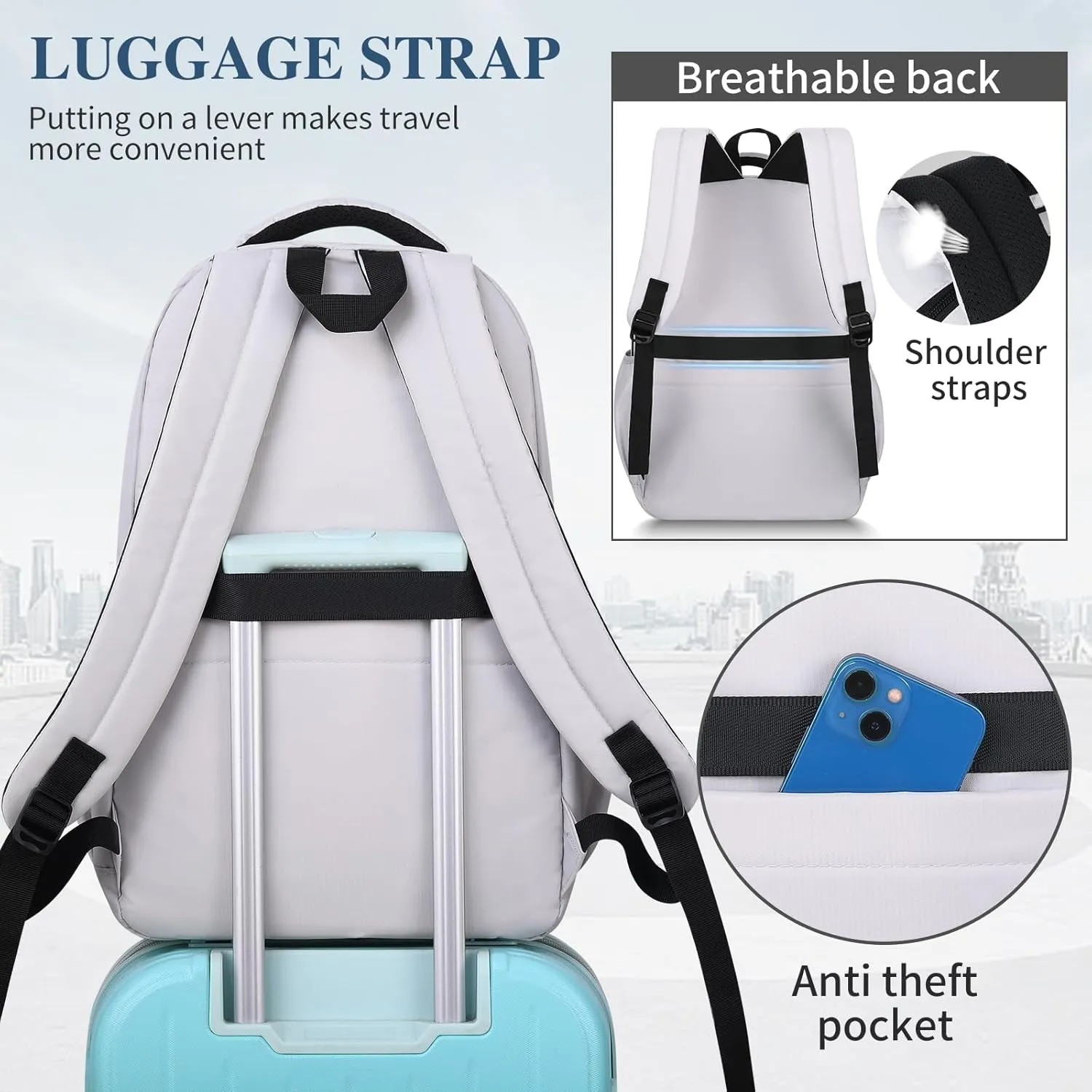 Kids School Bakcpack for Women Aesthetic Laptop Backpack Lightweight Basic College Bookbag Travel Casual Daypack