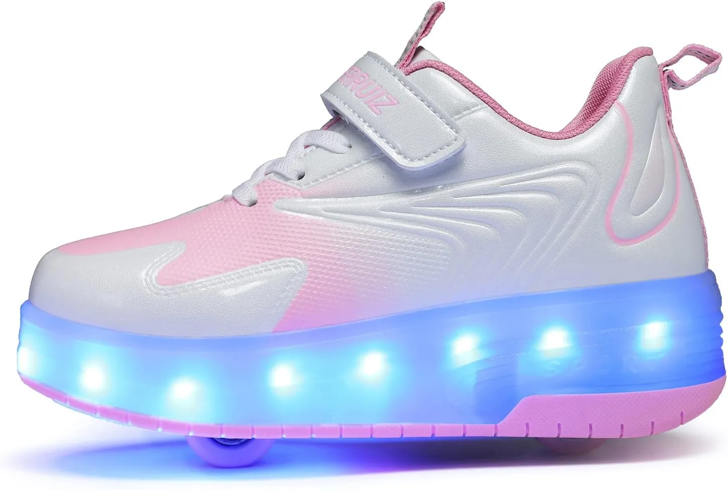 Kids Shoes with Double Wheels - Upgraded Kids Roller Shoes for Gifts, Retractable Wheels Skateboarding Shoes for Kids Sneakers Light Up Rechargeable for Birthday Party Gift