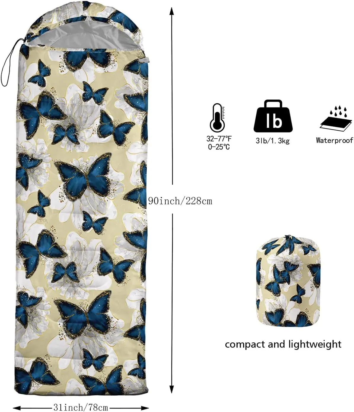 Kids Sleeping Bag for Boys Girls,Basketball Print-Lightweight Warm Portable Outdoor Indoor-Waterproof Cold Weather Resistant Sleeping Bag for Camping Hiking