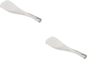 Kisangel 2pcs Outdoor Camping Titanium Spoon Lightweight Tableware Cutlery for Hiking Picnics Travel Non-corrosive Smooth for Campers Students Outdoor Enthusiasts