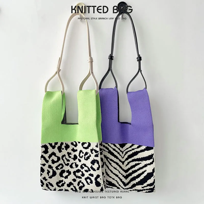 Knitted Large Capacity Totes Vest Commuting Shoulder Bags