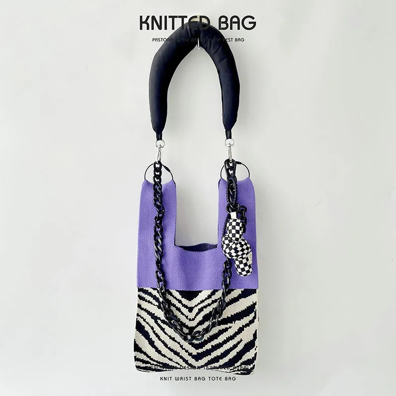 Knitted Large Capacity Totes Vest Commuting Shoulder Bags