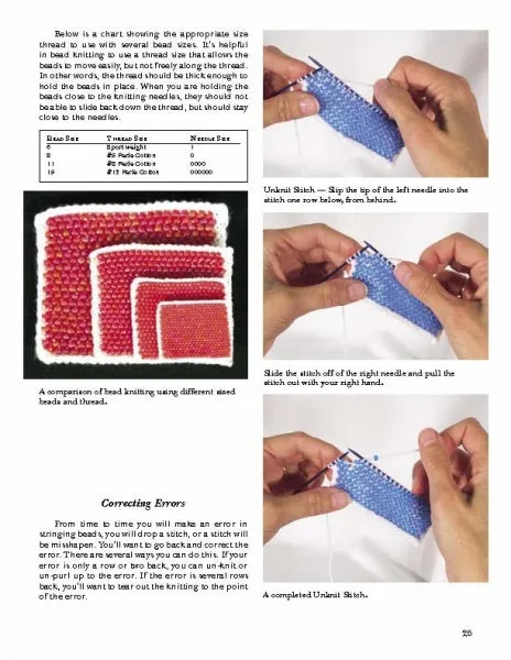 Knitting Beaded Purses
