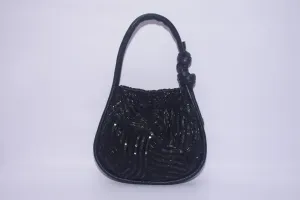 KNOTTED SEQUINNED PURSE