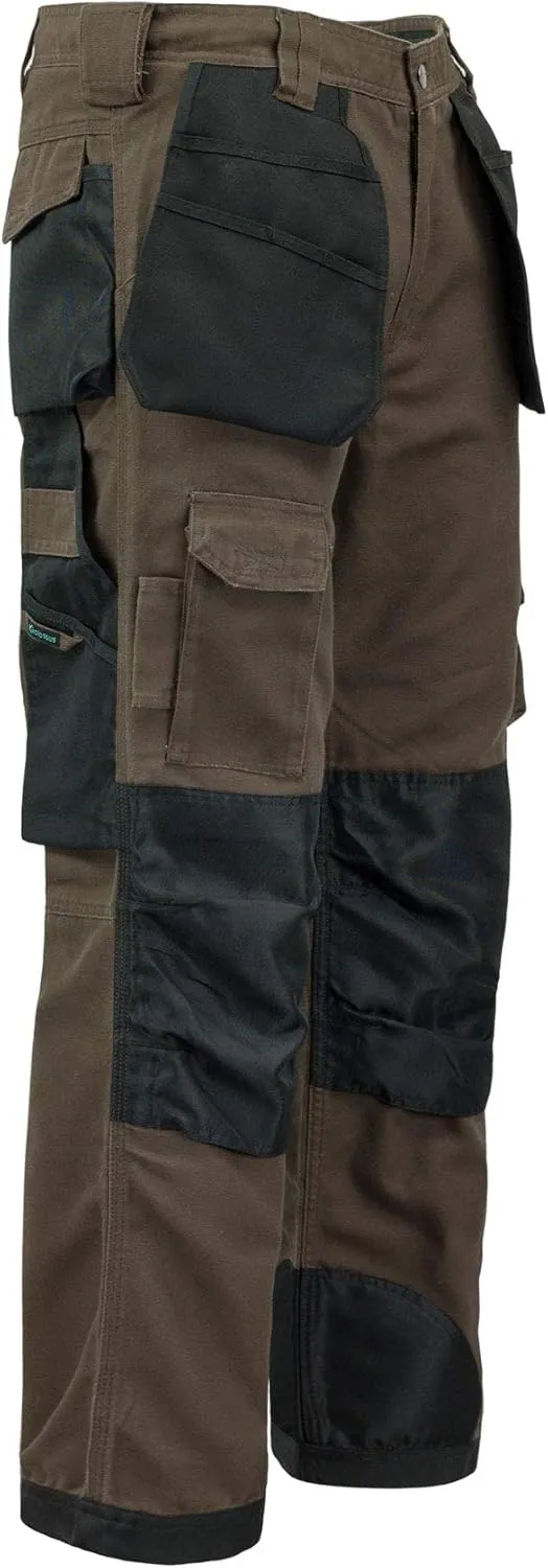 Kolossus Mens Strength Utility Cargo Work Pant - 12 Pockets and PE Reinforced Knees Tactical Pants