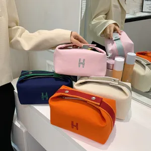 Korean Style Portable Canvas Cosmetics Storage Cosmetic Bags