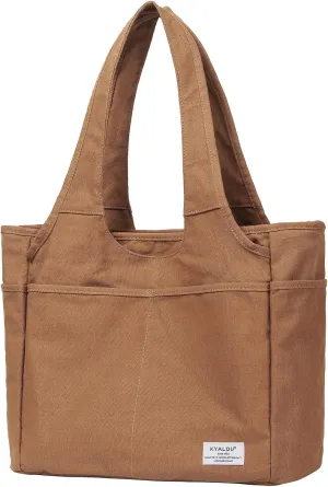 KYALOU Utility Large Tote Bag, Women Casual Shoulder Bags for Work Gym Beach Travel Shopping Grocery College