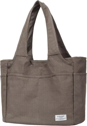 KYALOU Utility Large Tote Bag, Women Casual Shoulder Bags for Work Gym Beach Travel Shopping Grocery College