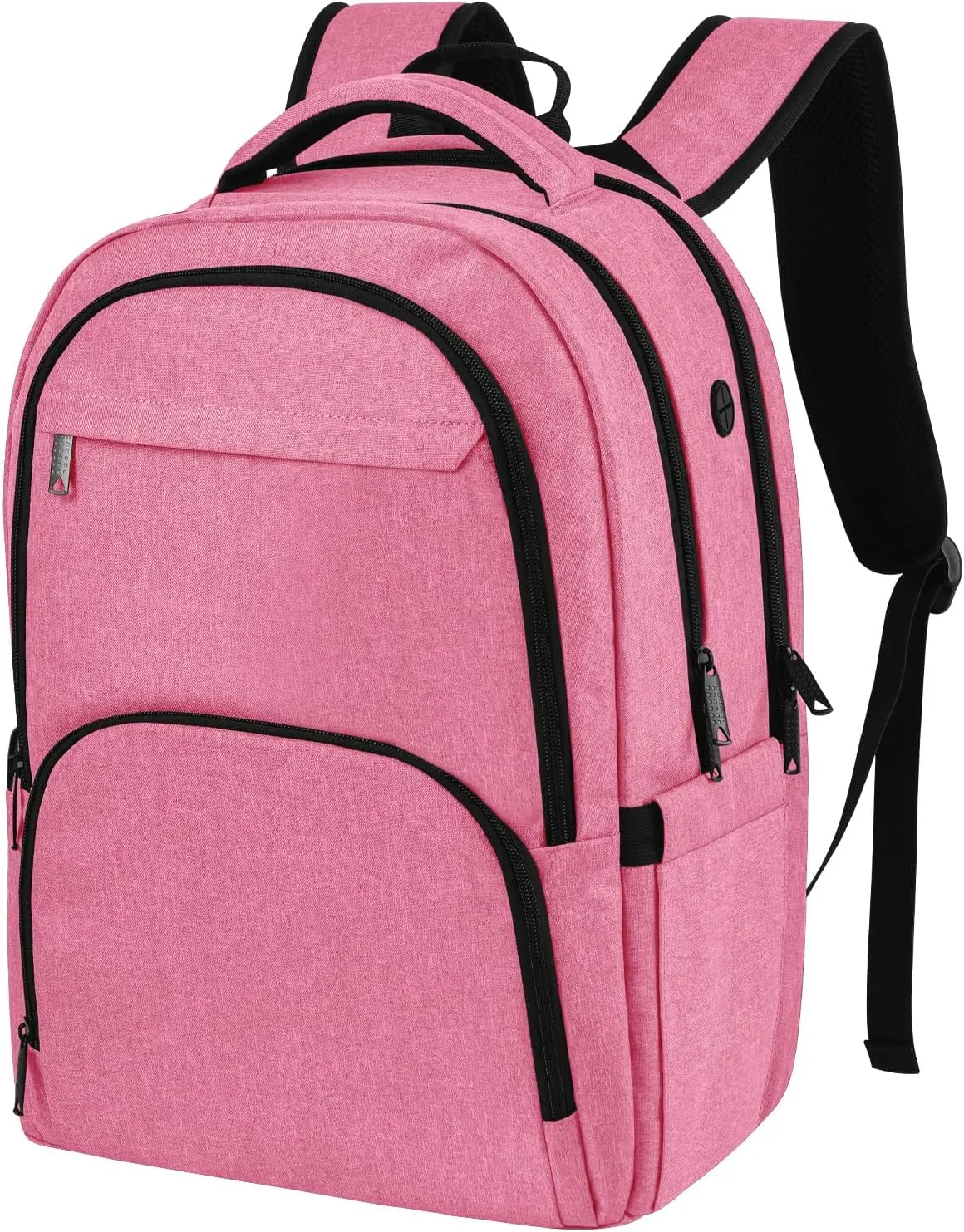 Laptop Backpack, Travel Backpacks for Men Women, Business Anti Theft Computer Backpack with USB Charging Port, Water Resistant School Backpack Work Back Pack Bookbag Fits 15.6 Inch Notebook, Pink