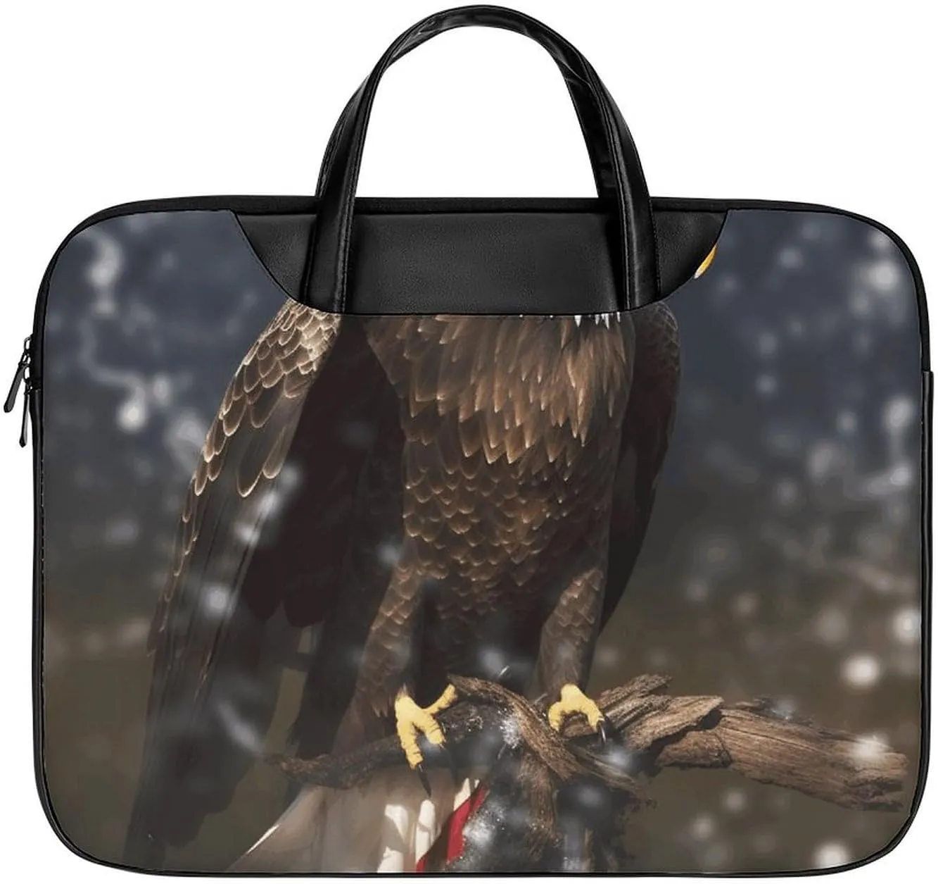 Laptop Shoulder Bag 16.5 Inch Laptop Bag North American Bald Eagle Computer Bag Messenger Bag for Men Women