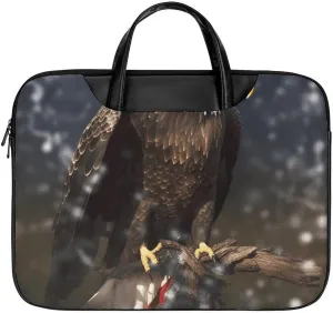 Laptop Shoulder Bag 16.5 Inch Laptop Bag North American Bald Eagle Computer Bag Messenger Bag for Men Women