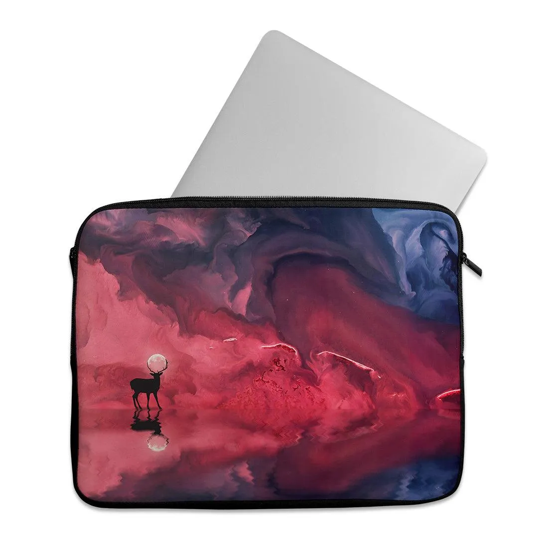Laptop Sleeve Deer Moon Abstract