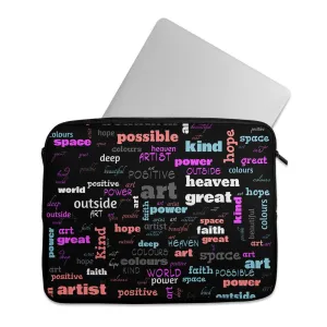 Laptop Sleeve Positive Words