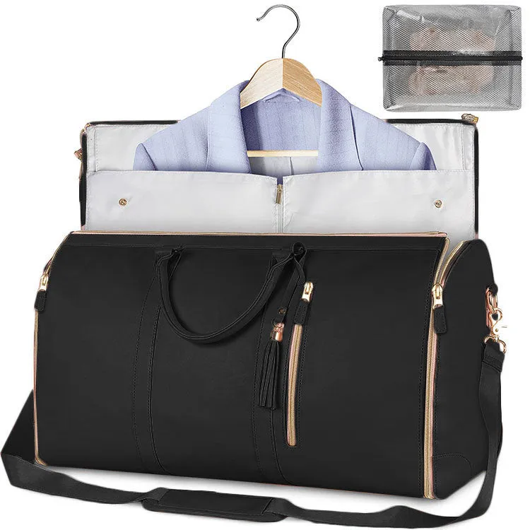 Large Leather Folding Suit One Capacity Travel Bags