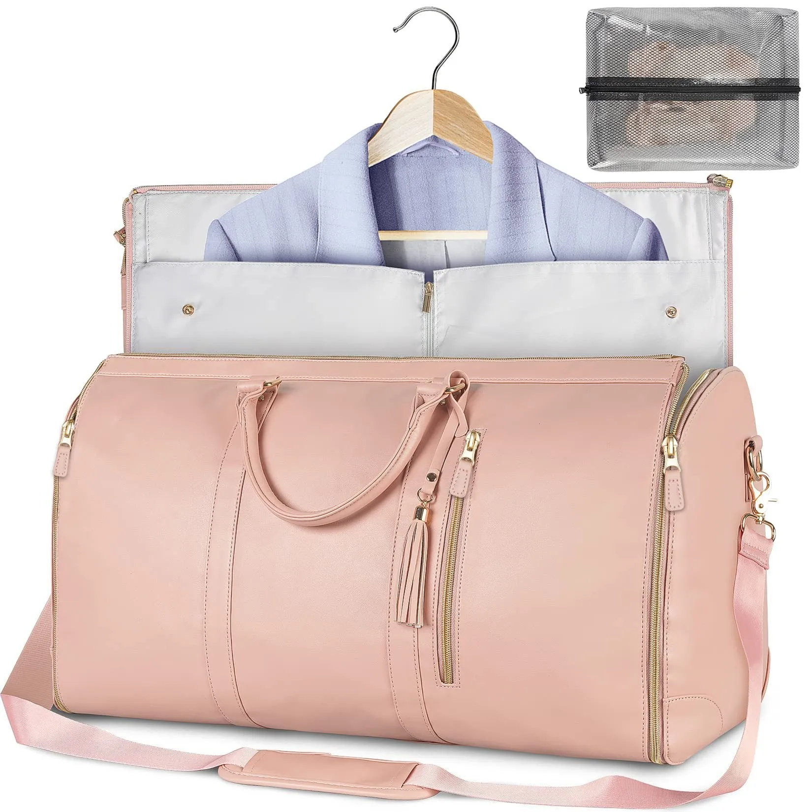 Large Leather Folding Suit One Capacity Travel Bags
