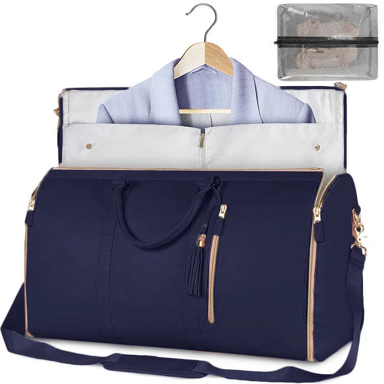 Large Leather Folding Suit One Capacity Travel Bags