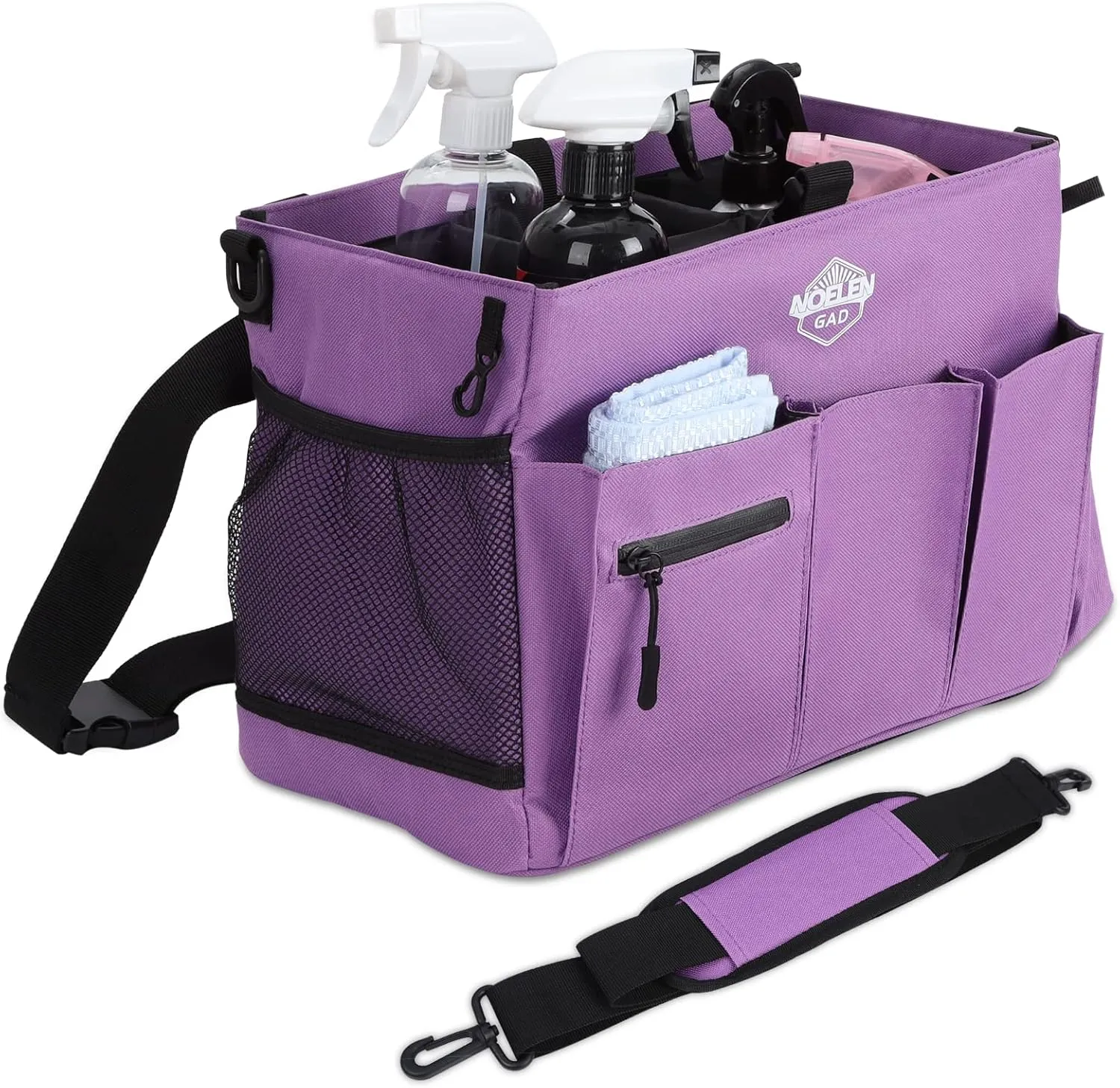 Large Wearable Cleaning Caddy Bags with Handle and Shoulder and Waist Straps,for Cleaning Supplies,for Furniture Storage,Car Organizer, 15x10x8 inchs