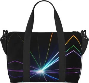 Laser Light Print Versatile Gym Sports Bag,Companion For Your Journeys And Fitness Routines