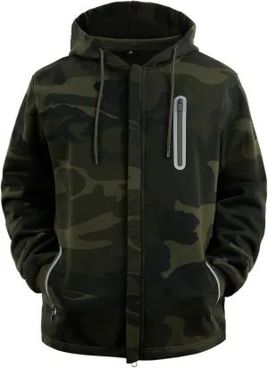 LBL Leading the Better Life Men's Zip Up Hoodie Long Sleeve Fleece Hooded Sweatshirt with Zipper Pockets