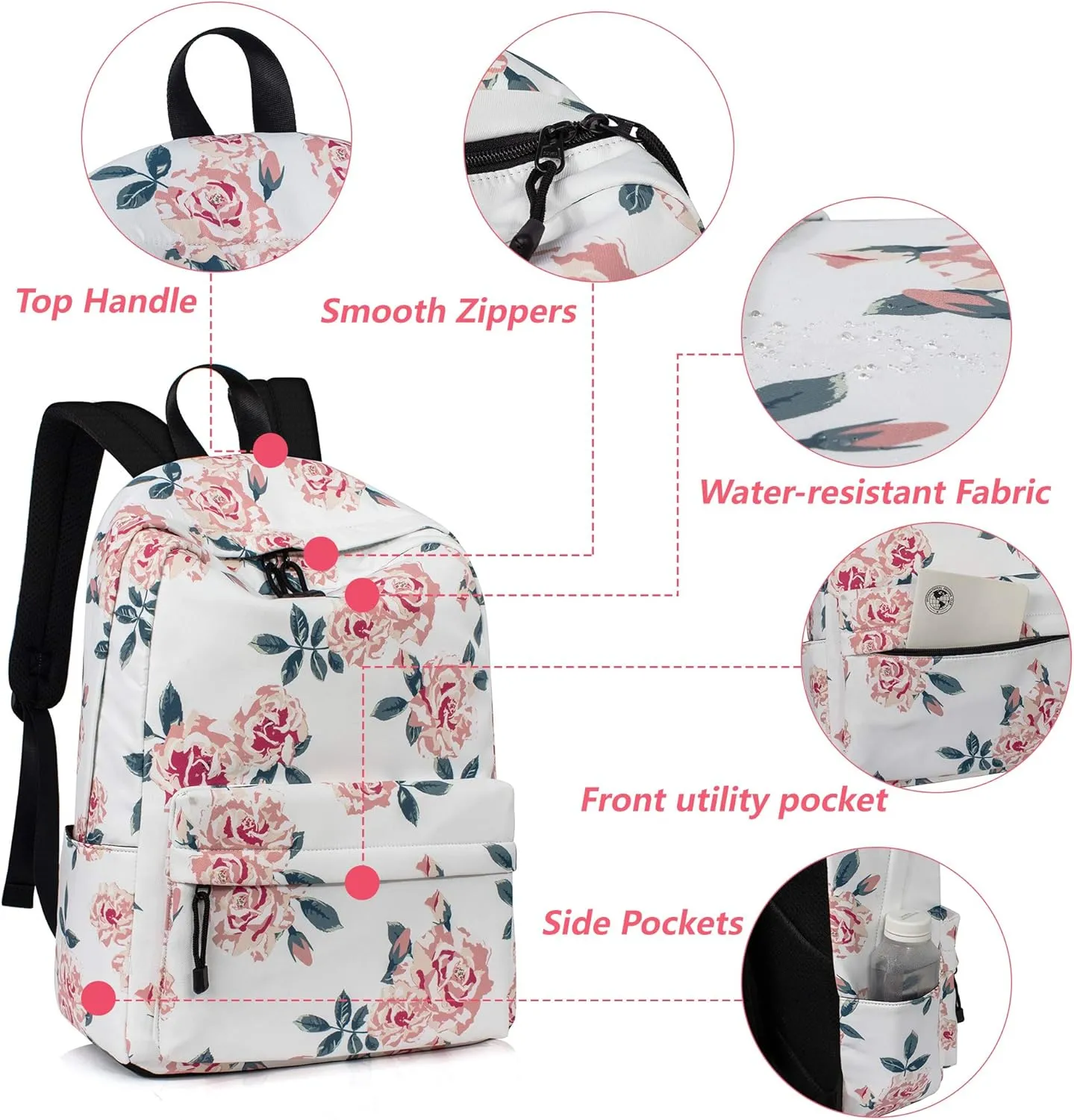 Leaper Travel Backpack for Women Girls Water Resistant Backpack for School Laptop Backpack Kids Backpack Kawaii Bookbag