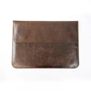 Leather Laptop Sleeve - Brown