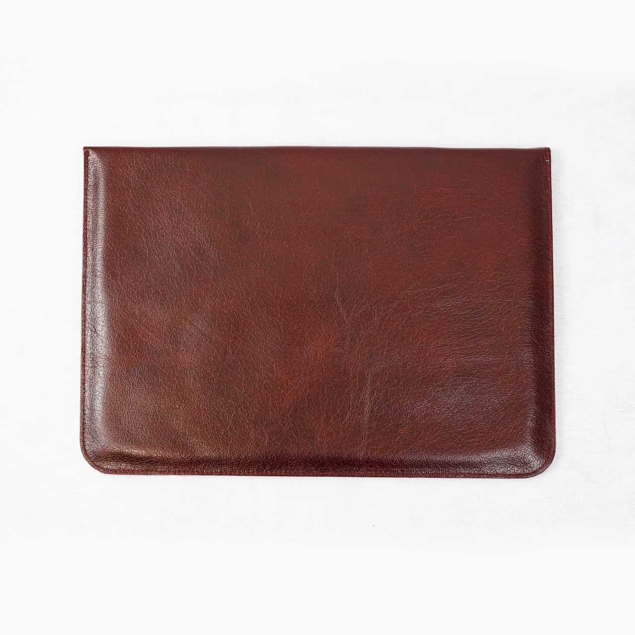 Leather Laptop Sleeve - Red Brown
