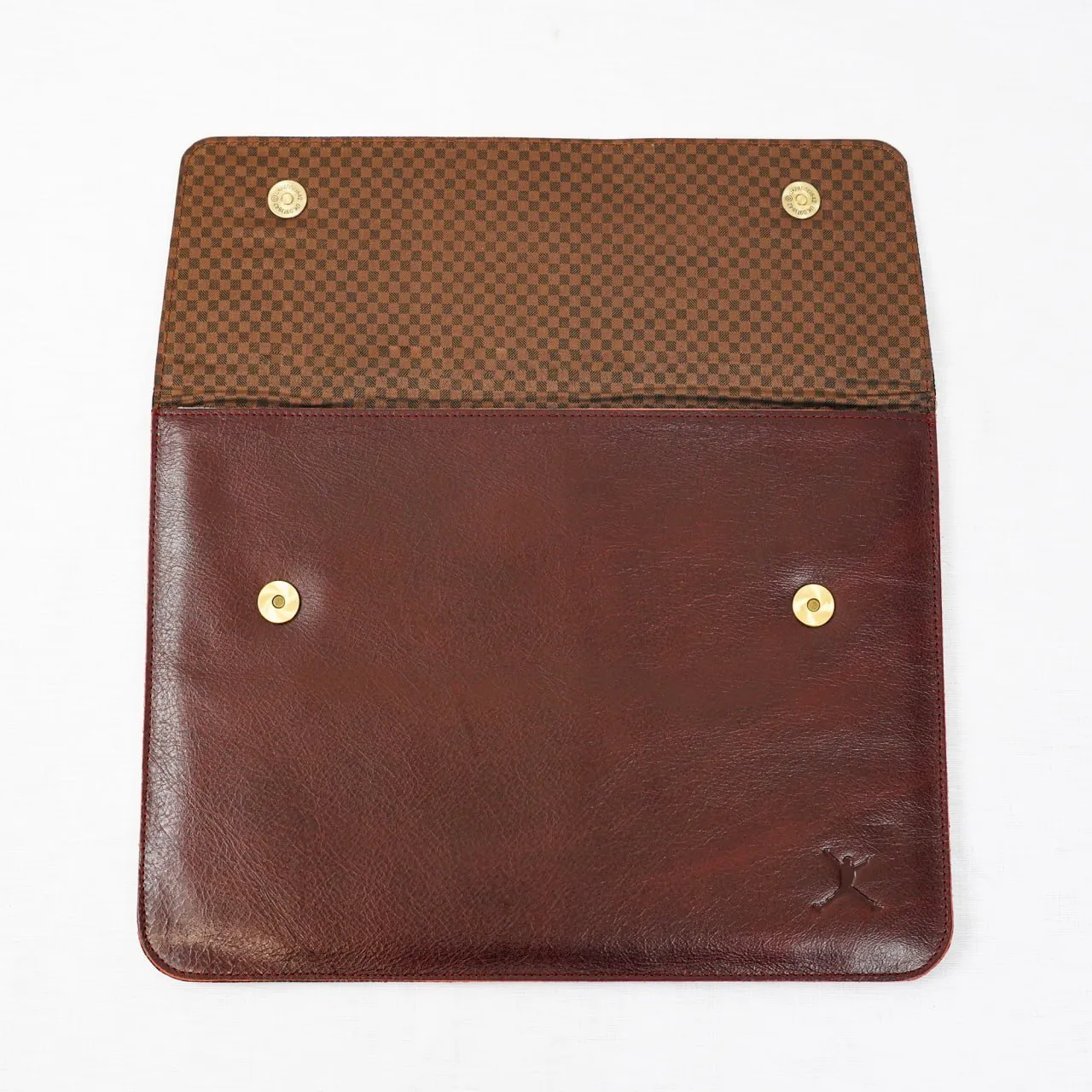 Leather Laptop Sleeve - Red Brown