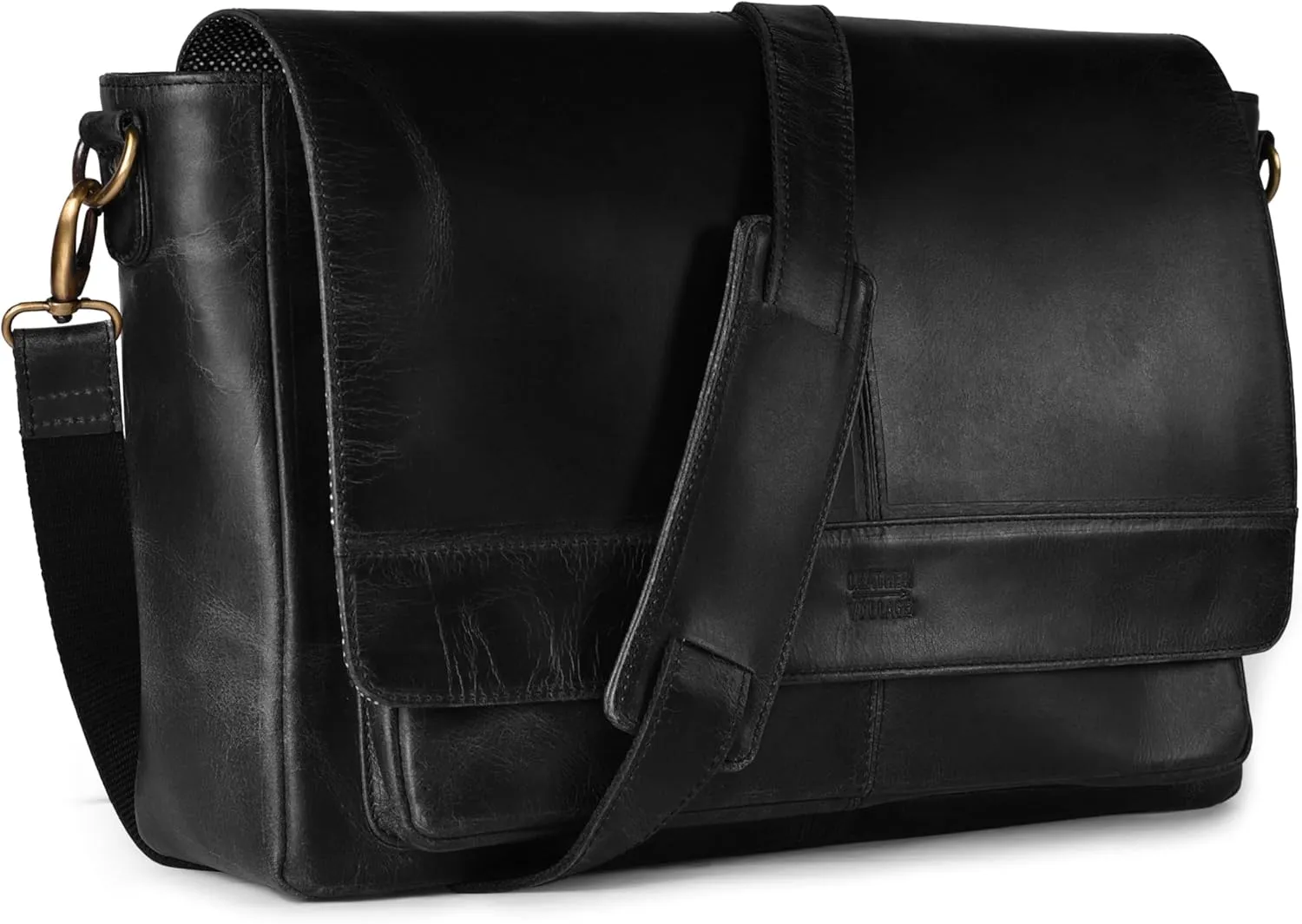LEATHER VILLAGE Vintage Leather Messenger Bag–15.5" Handmade Satchel for Men & Women– Shoulder Bag Office, Travel & Daily Use