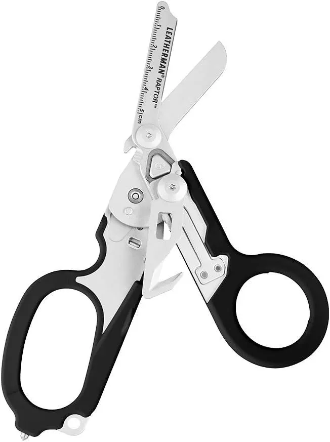 LEATHERMAN, Raptor Emergency Response Shears with Strap Cutter and Glass Breaker, Black with MOLLE Compatible Holster