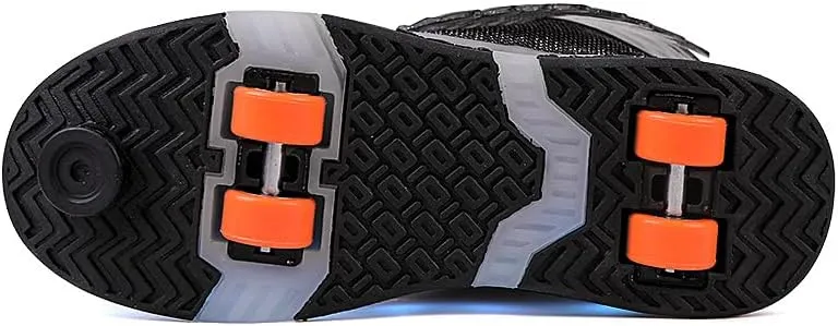LED Roller Skate Shoes for Kids - Boys Girls Light Up Sneakers with Wheels Indoor/Outdoor Sliding Play