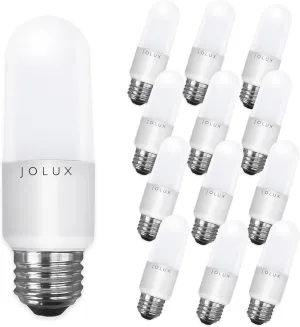 LED Stick Light Bulbs 60W Equivalent,Enclosed Fixture Rated, 800 Lumen 2700K Soft White,Medium Screw Base E26 led Bulbs,Non-Dimmable,12 Count (Pack of 1)…