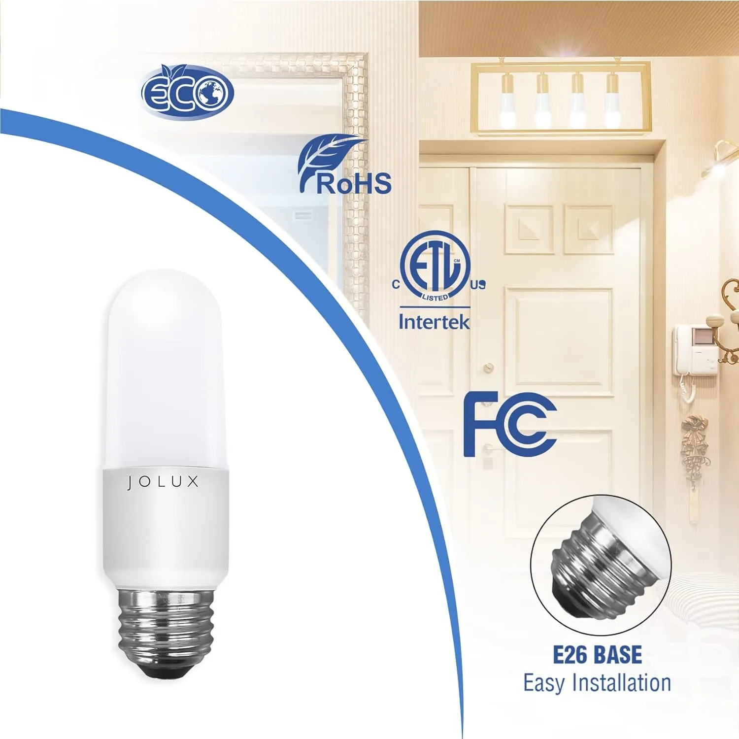 LED Stick Light Bulbs 60W Equivalent,Enclosed Fixture Rated, 800 Lumen 2700K Soft White,Medium Screw Base E26 led Bulbs,Non-Dimmable,12 Count (Pack of 1)…