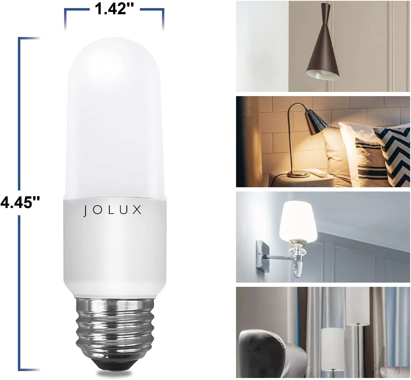 LED Stick Light Bulbs, Enclosed Fixture Rated, 60W Equivalent, 3000K Warm White,800 Lumen,Medium Screw Base E26 led Bulbs,Non-Dimmable,6 Count (Pack of 1)…
