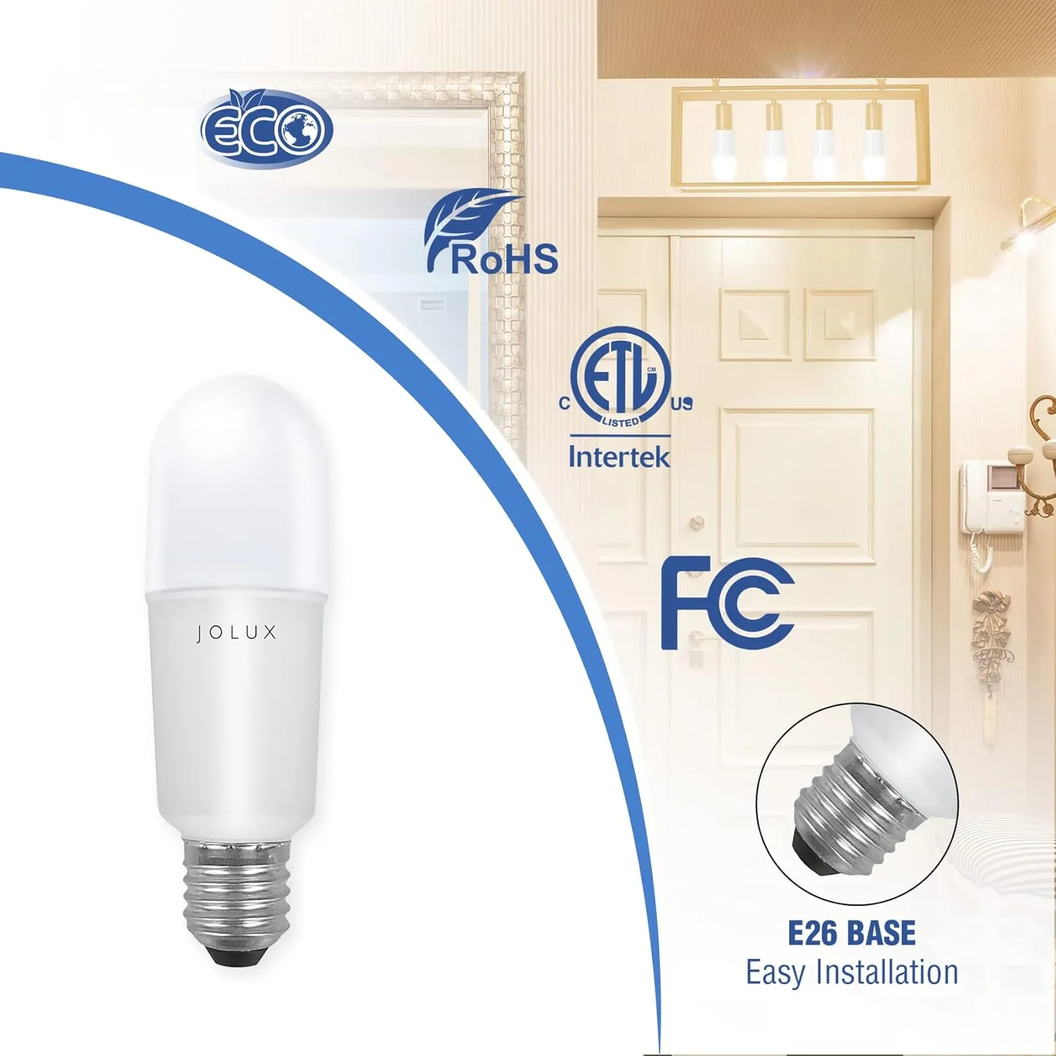led Stick Lights for Enclosed Fixture,Led bulbs100 Watt Equivalent,3000K Warm White,1500 LM,E26 Medium Screw Base,High Lumen Light Bulb,Non-Dimmable, 6 Count (Pack of 1)………
