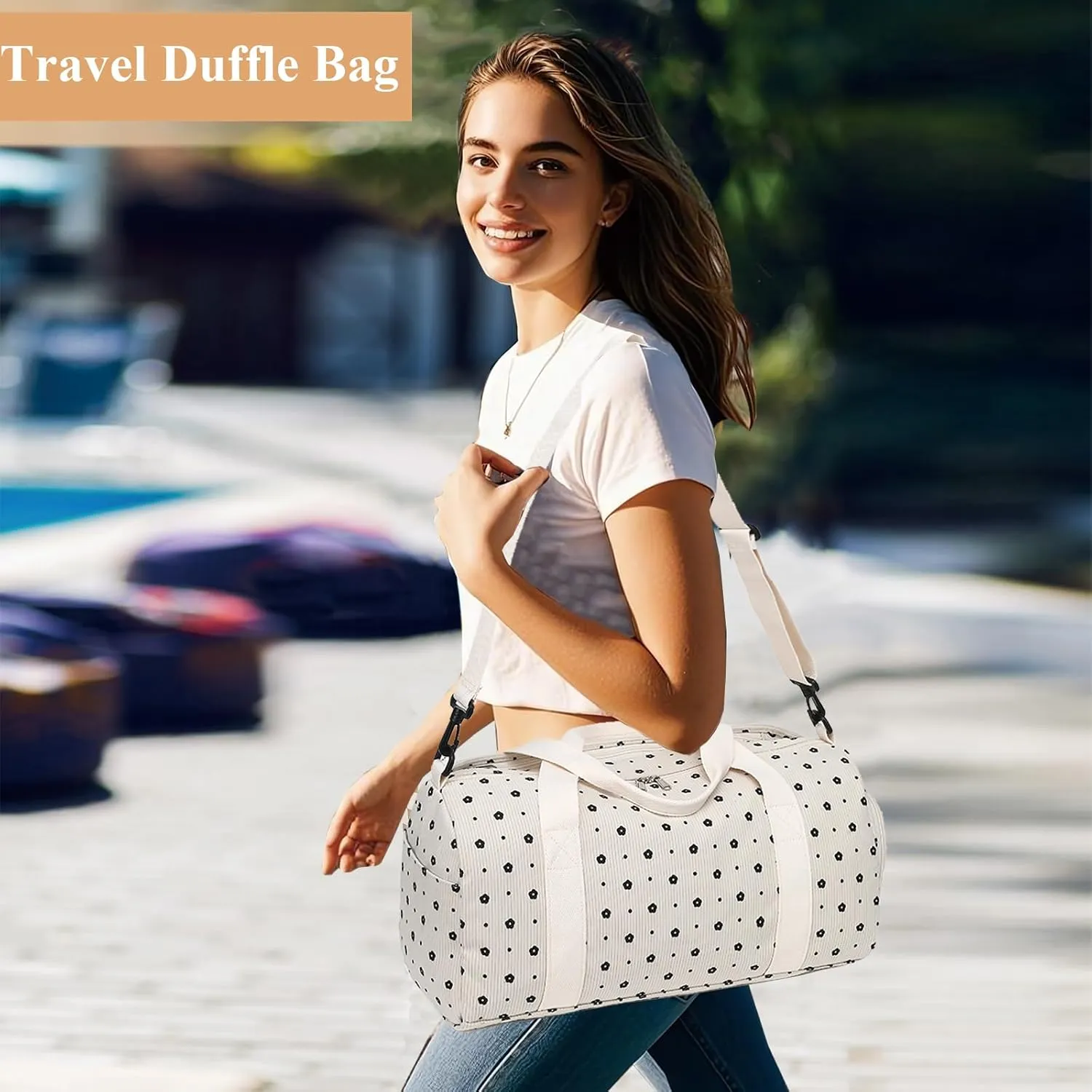 LEDAOU Duffle Bag Girls Kids Cute Dance Bag with Shoes Compartment Gym Bag with Wet Pocket Sports Overnight Travel Bag