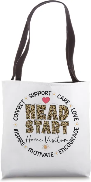Leopard Headstart Home visitor Appreciation Week back school Tote Bag
