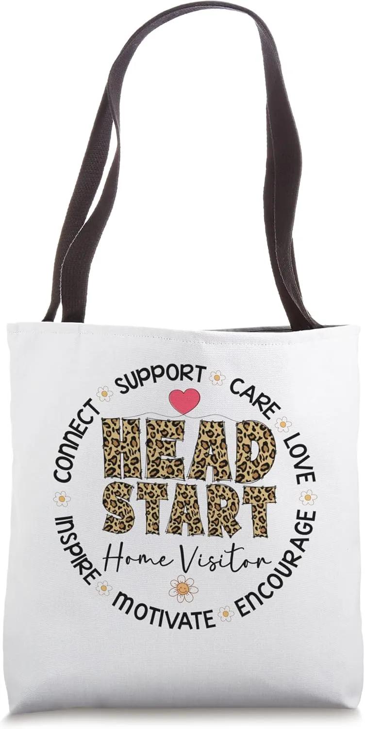 Leopard Headstart Home visitor Appreciation Week back school Tote Bag