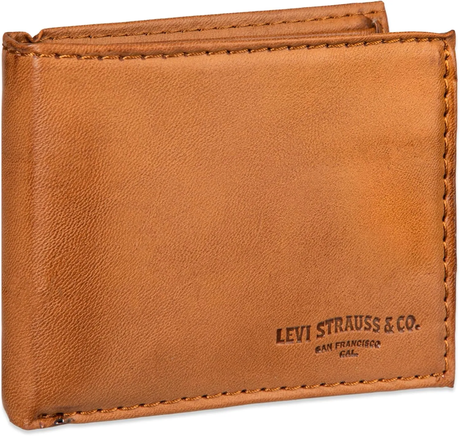 Levi's Men's Extra Capacity Slimfold Wallet with Multiple Card Slots and ID Window