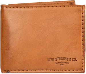 Levi's Men's Extra Capacity Slimfold Wallet with Multiple Card Slots and ID Window