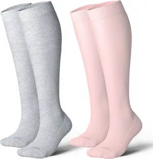 LEVSOX Thick Cotton Compression Socks for Women&Men 20-30mmHg Knee High Cute Support Sock for Nurses, Pregnancy, Travel