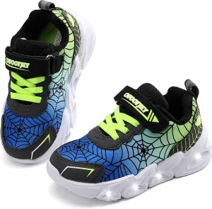 Light Up Shoes Toddler Girls Boys Lightweight LED Flashing Glitter Mesh Breathable Adorable Sneakers for Toddler/Little Kid