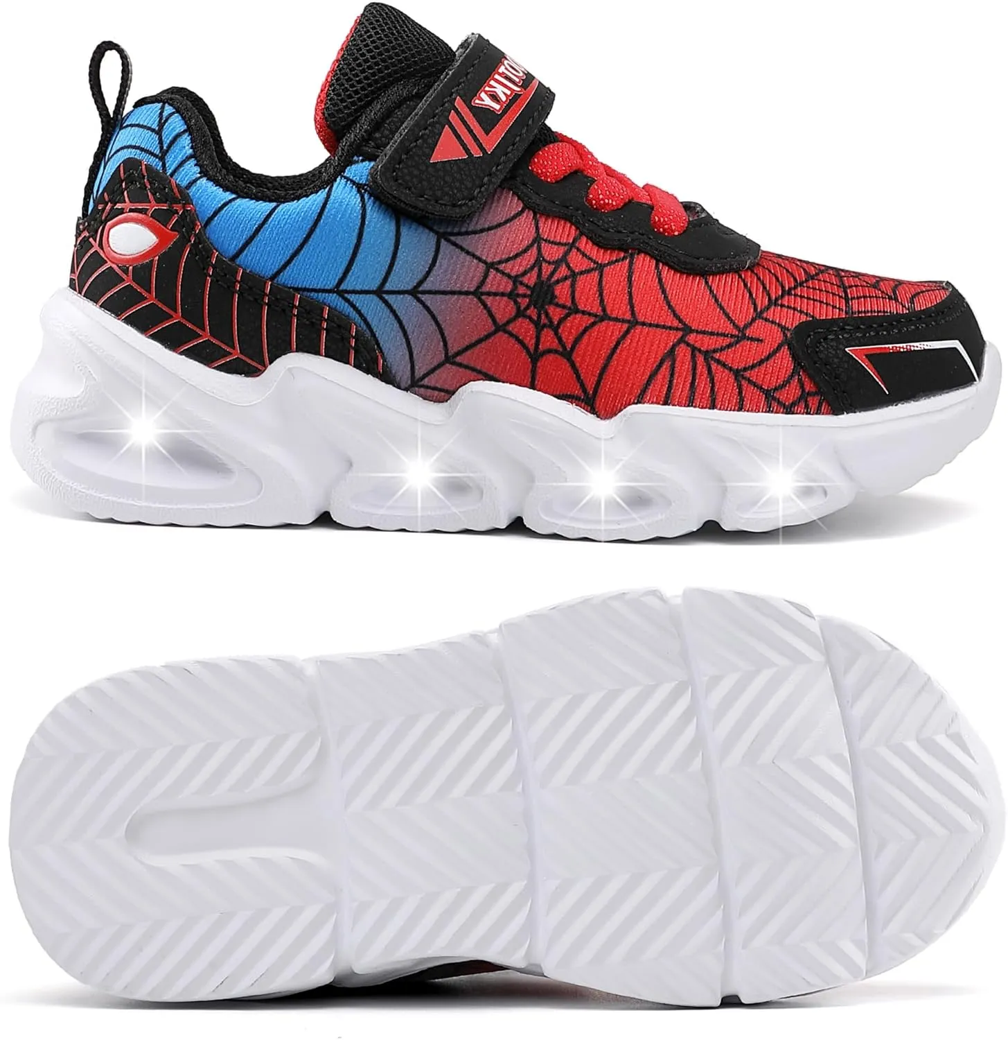 Light Up Shoes Toddler Girls Boys Lightweight LED Flashing Glitter Mesh Breathable Adorable Sneakers for Toddler/Little Kid
