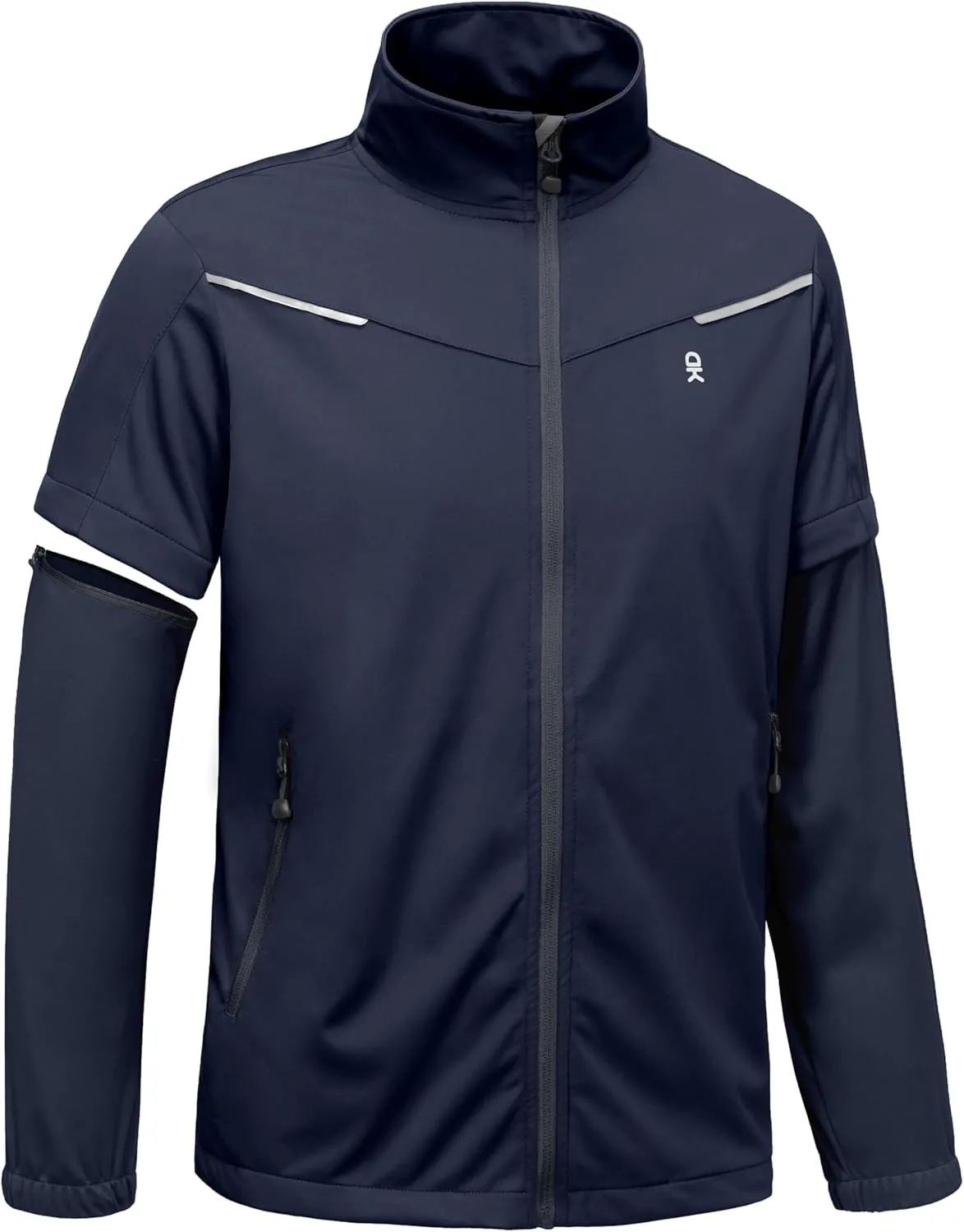 Little Donkey Andy Men's Lightweight Softshell Jackets Waterproof Removable Sleeve for Golf Hiking Cycling Running