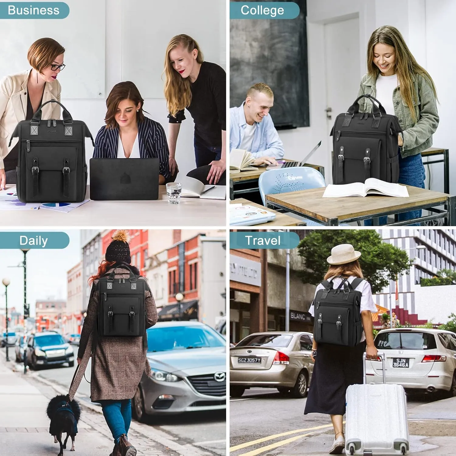 LOVEVOOK Extra Large Travel Laptop Backpack for Women, 18 Inch Computer Backpack Work Commuter Business Trip Weekender Carry on Backpack with Luggage Sleeve, Teacher Doctor Nurse Bags College Daypack