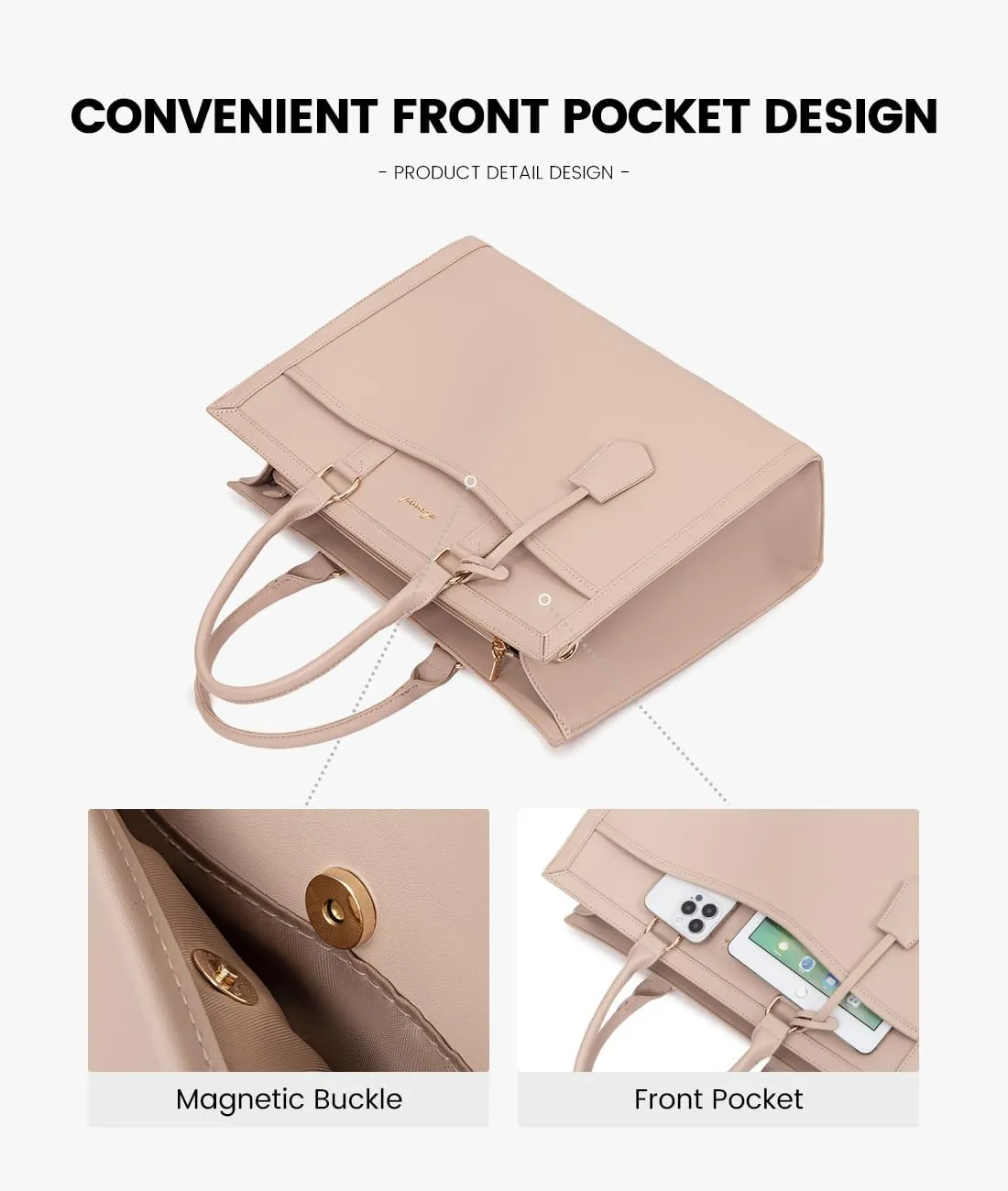 LOVEVOOK Laptop Tote Bag for Women, Office Work Bag Briefcase fit for 15.6 inch Laptop, Large Capacity Teacher Bag Handbag