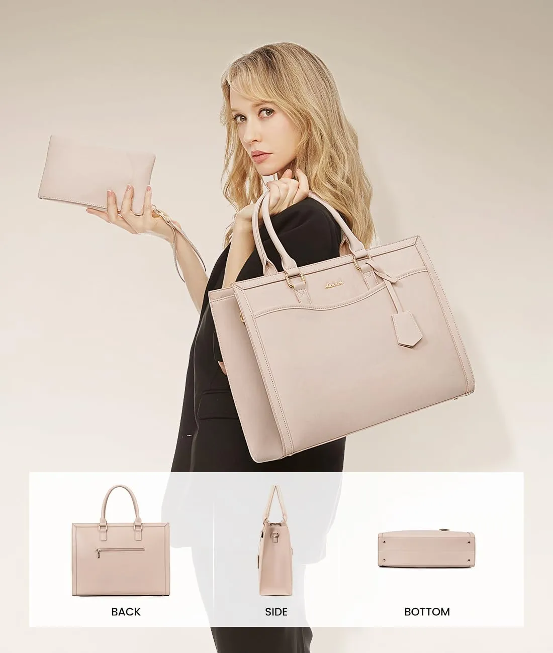 LOVEVOOK Laptop Tote Bag for Women, Office Work Bag Briefcase fit for 15.6 inch Laptop, Large Capacity Teacher Bag Handbag