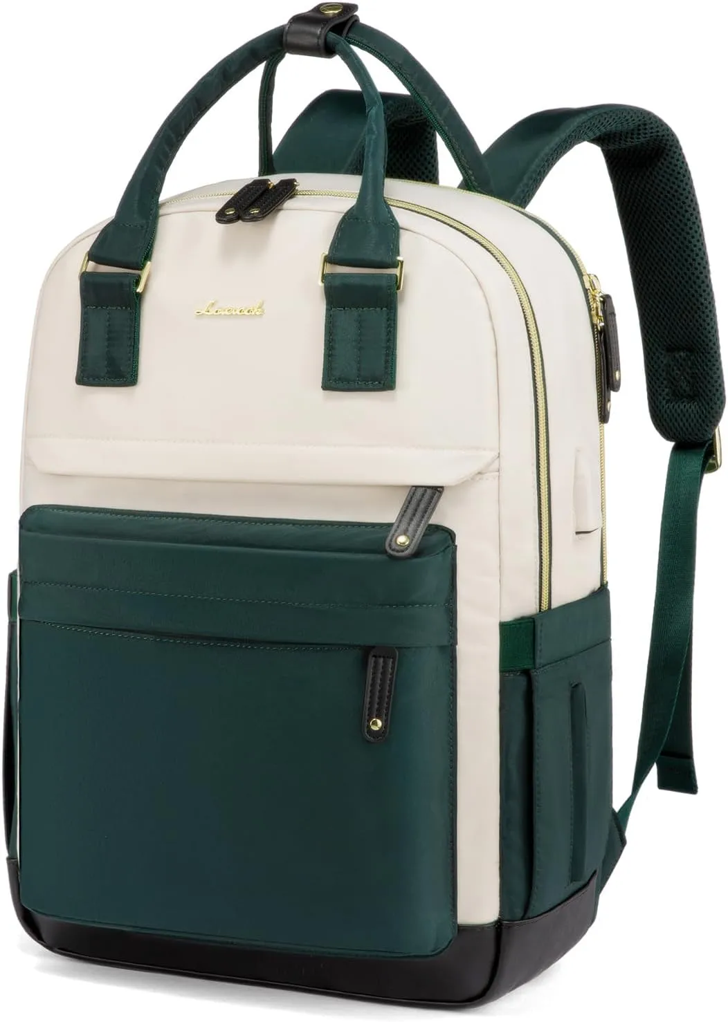 LOVEVOOK Travel Laptop Backpack Women, 15.6 Inch Anti-theft Laptop Bag with USB Port, Fashion Waterproof Computer Backpacks Teacher Nurse Backpack Purse for College School Work