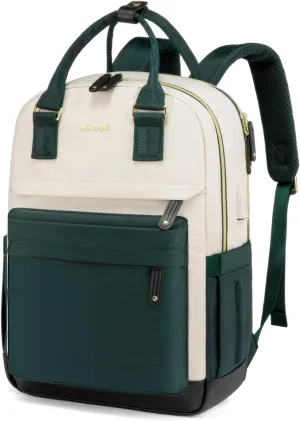 LOVEVOOK Travel Laptop Backpack Women, 15.6 Inch Anti-theft Laptop Bag with USB Port, Fashion Waterproof Computer Backpacks Teacher Nurse Backpack Purse for College School Work